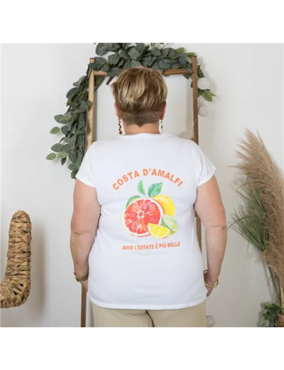 K176- T-Shirt "Agrumes" (Tu) 🇮🇹 (blanc)