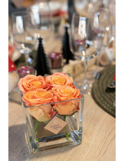 Carré De Roses - Orange