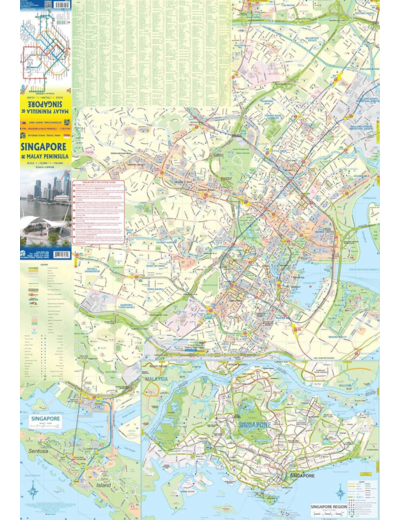 SINGAPORE AND MALAY PENINSULA 1:10 000/1:730 000