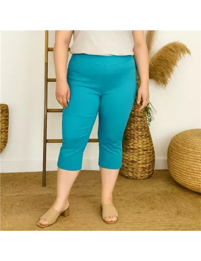 R273- Pantacourt Christy (T42-T52) (bleu turquoise)