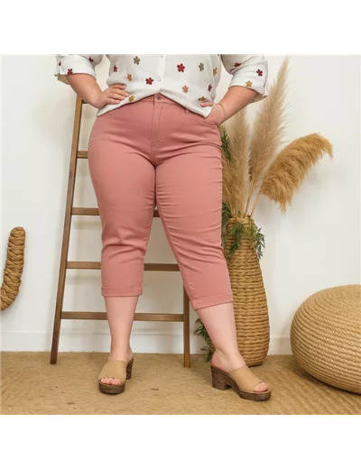 O598- Pantacourt Voggo (T42-T50) (rose poudré)