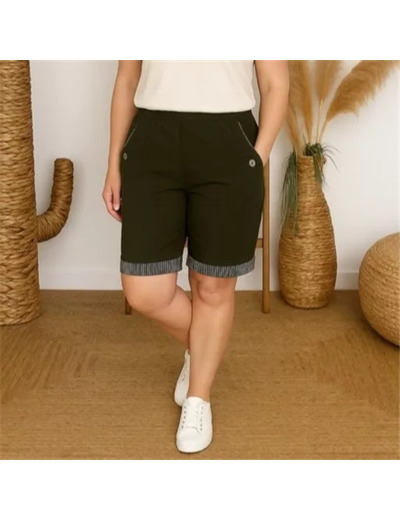 T544- Short JST Biais (T38-T52) (kaki)