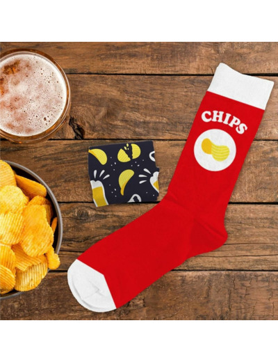 Chaussettes Humoristiques Chips Apéro