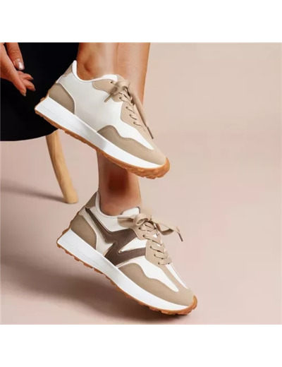R427- Sneackers compensées ( T36-T41) (beige)