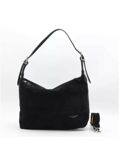 P402- Sac besace aspect Daim Flora & Co (noir)