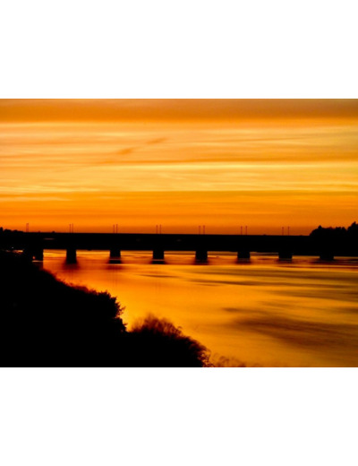 Soleil couchant au Pont des Cadets