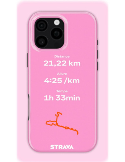 Mon Run Strava - Rose | Coque 3D 2en1 Ultra-résistante