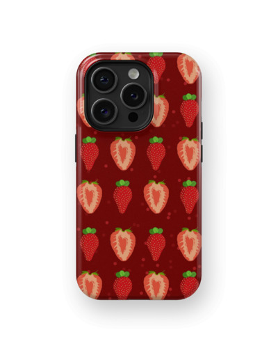 Strawberries Wall | Coque de téléphone 3D 2en1 Ultra-résistante