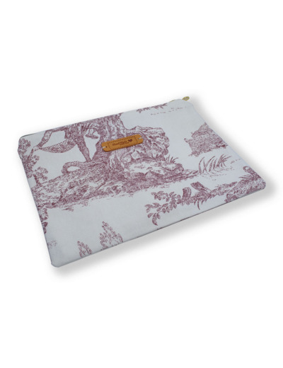 Pochette toile de Jouy 24cm x 19cm