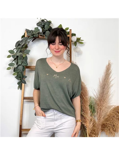 K360- T-Shirt "Oui mais Non" (Tu) 🇮🇹 (kaki)