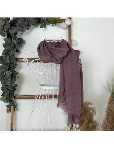 Y510– Foulard uni froissé (lilas)