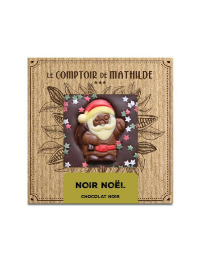 Tablette Chocolat Noir Noël Sujet Père Noël 80G