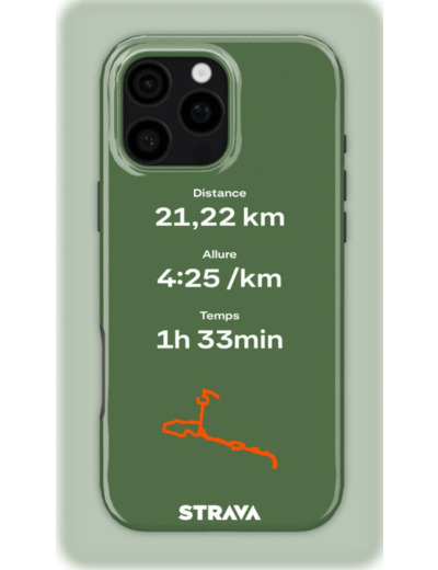 Mon Run Strava - Kaki | Coque 3D 2en1 Ultra-résistante