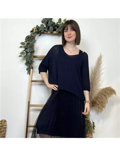 K455- Robe 2 pièces (Tu) 🇮🇹 (marine)