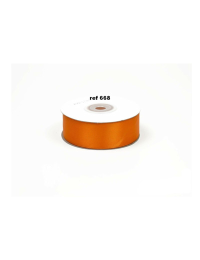 Ruban satin orange 668 largeur 25 mm