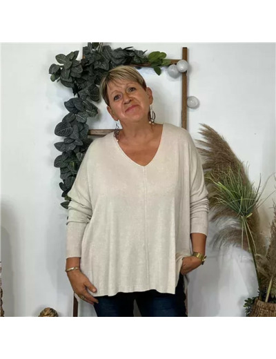 Z548. Pull leger Loose uni (Gt) (beige)