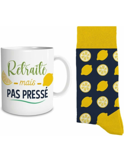 STC coffret mug et chaussettes "Retraite"