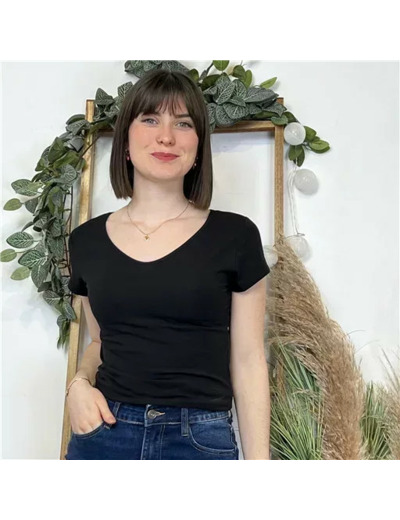 K319- T-Shirt Coline (T36-T44) (noir)