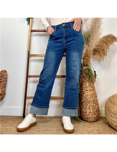 N006- Jean Flare Voggo revers (T36-T44) (denim)