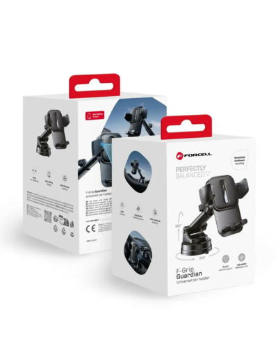 FORCELL F-Grip Support de téléphone de voiture universel pour pare brise et tableau de bord
