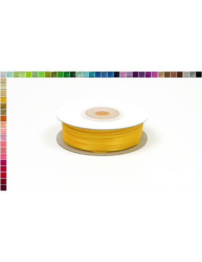 Ruban satin jaune 645 largeur 3 mm