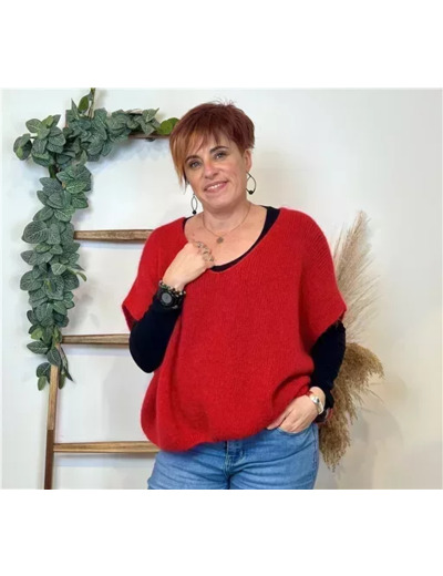 K523- Pull Mohair (Tu) 🇮🇹 (rouge)