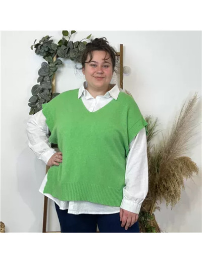 K550- Pull sans manche (Tu) (vert pomme)
