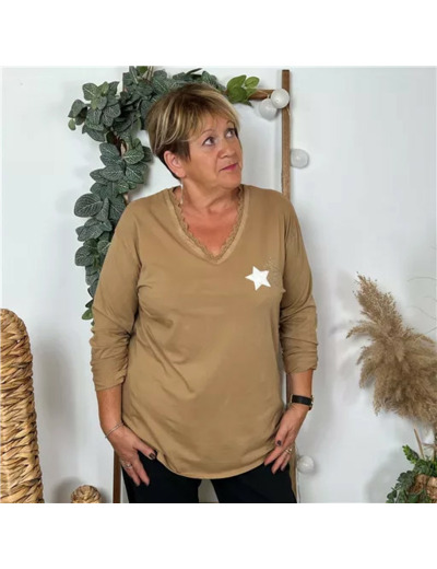 Z178- T Shirt C’Mélodie  🇮🇹 (camel)