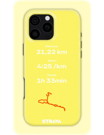 Mon Run Strava - Jaune | Coque 3D 2en1 Ultra-résistante