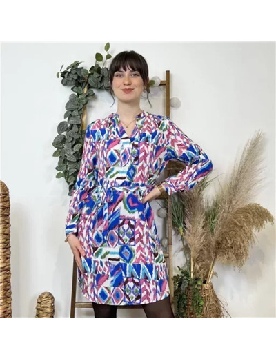 K555- Robe "Akoz" (T36-T42) (multicolore)