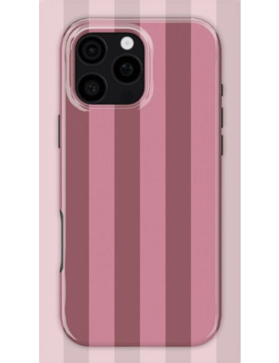 Pastel Cherry Stripes Case | Coque de téléphone 3D 2en1 Ultra-résistante