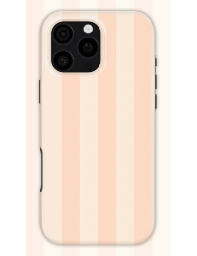 Peach Stripes Case | Coque de téléphone 3D 2en1 Ultra-résistante