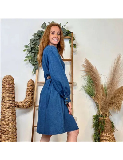 K090- Robe denim "By One" (denim)