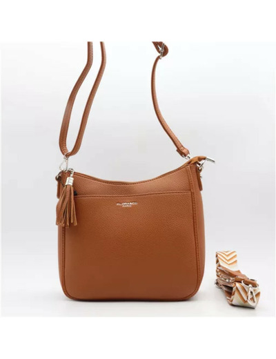 P410- Sac porté travers Flora & Co (camel)