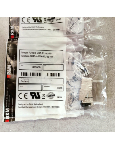 R&M Boîte de 10 RJ45 special blindé C6A ISO EL (R813508)
