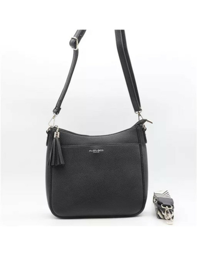 P410- Sac porté travers Flora & Co (noir)