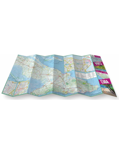 CUBA 1/650.000 (CARTE GRAND FORMAT LAMINEE D'AVENTURE TQ) - ANGLAIS