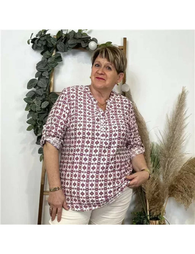 Z784- Blouse "Christy" (T44-T52) (mauve)