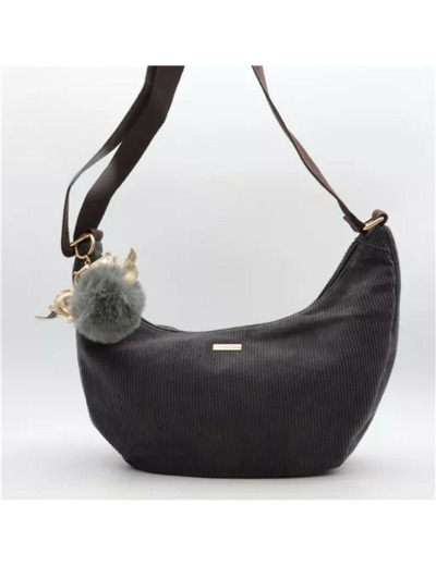 P403- Banane Velour cotelé Flora & Co (gris)