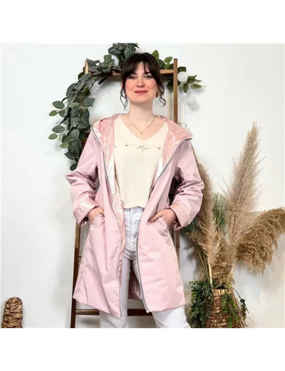 K400- Imper réversible (T36-T42) (rose pâle)