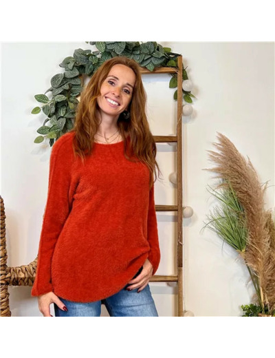 K121- Pull « Pilou Pilou » (Tu) 🇮🇹 (rouille)