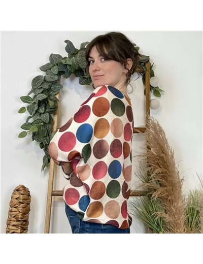 K034- Pull “Fantaisies” (TU) 🇮🇹 (multicolore)