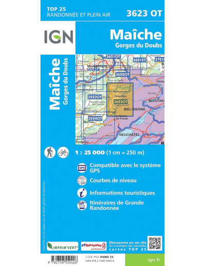 3623OT MAICHE GORGES DU DOUBS