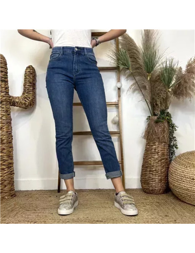 N209- Jean 7/8ème Voggo (T36-T44) (denim foncé)