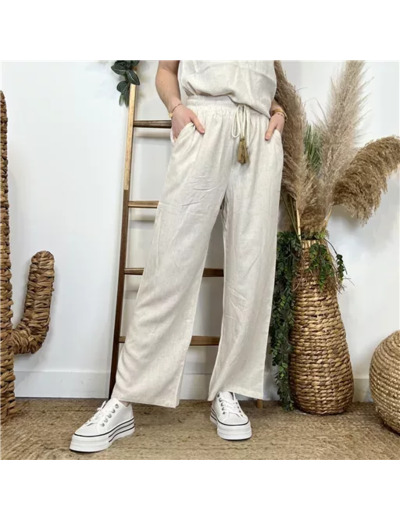 L790- Pantalon "Version Féminin" (T36-T40) (ecru)