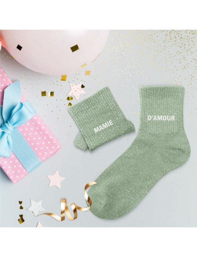 Chaussettes duo à paillettes Mamie d'amour