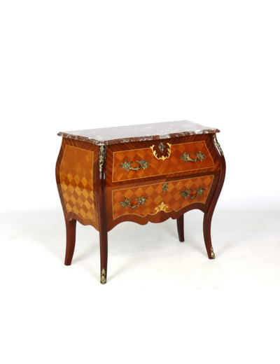 Commode bombée avec plateau en  marbre, Ryden möbler AB, Nybro (Suède )
