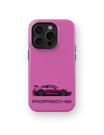 Flashy Pink Porsche | Coque de téléphone 3D 2en1 Ultra-résistante