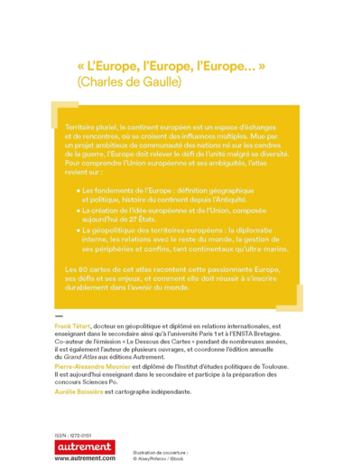 ATLAS DE L'EUROPE - QUELLE UNITE FACE A L'ADVERSITE ?