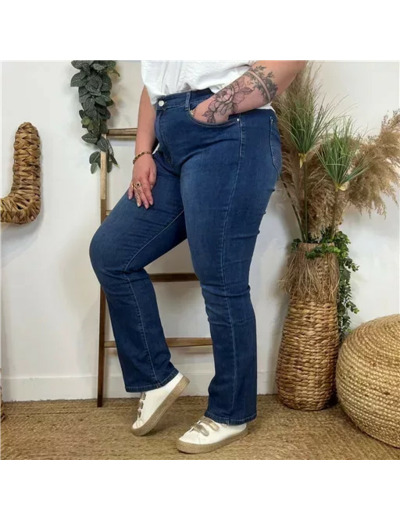 N496- Jean Droit Voggo (T42-T50) (denim foncé)